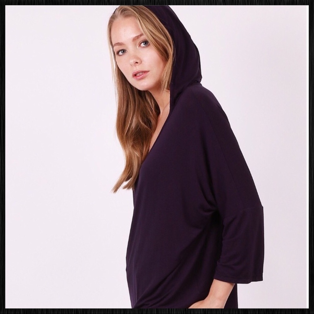 Dip Dye HOODIE in NIGHTSHADE - Picture 2 of 4